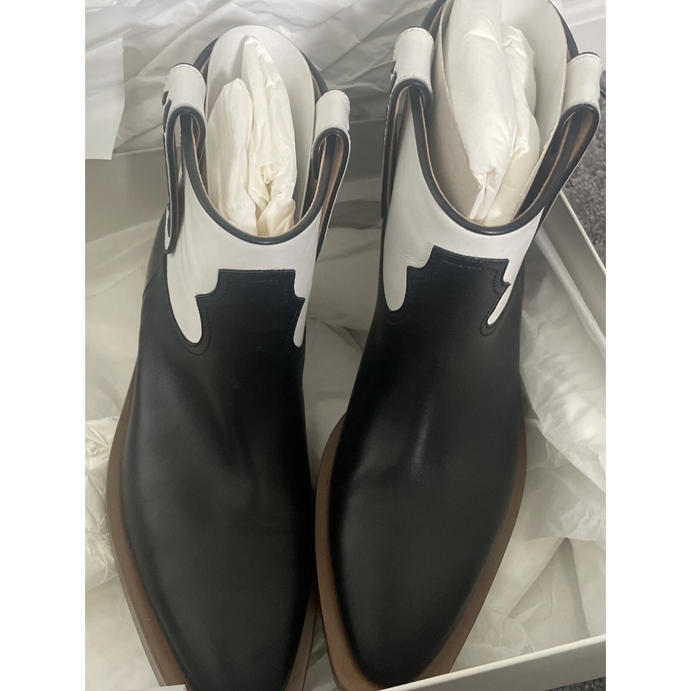 Gabriela Hearst Reza Low Black & White boots/booties 38 Retail $895